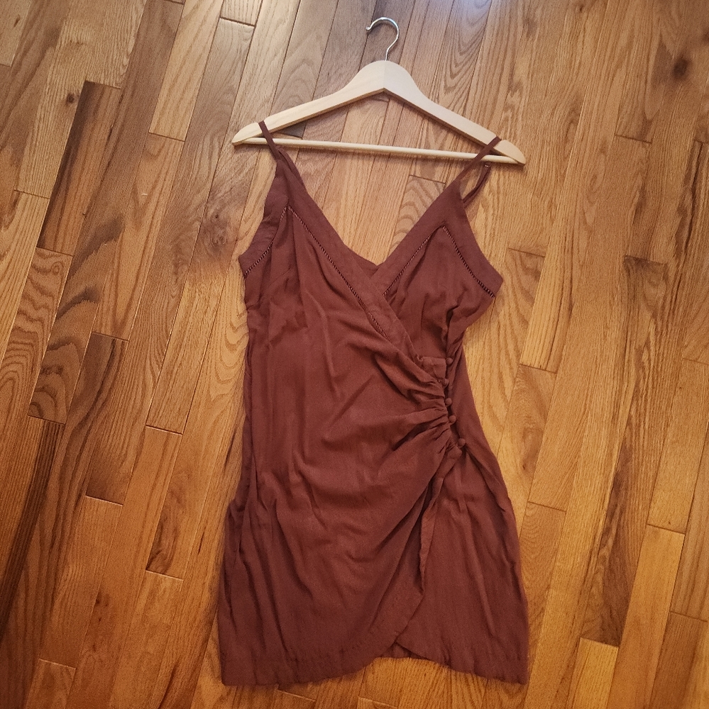 Free People Dylan Wrap Dress in Desert - Picture 6 of 6